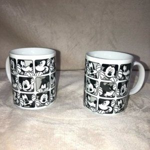 Disney Mickey Mouse and Goofy Faces Mugs